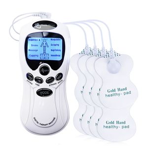 Back Massager Electric TENS Unit Digital Therapy Machine Electrodes Massage Device EMS Muscle Stimulator for Full Body Health care 230826