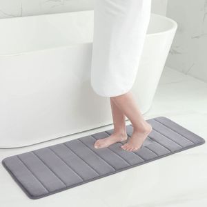 Tapete Olanly Memory Foam Bath Mat Grande Chuveiro Absorvente Macio Coral Velvet Floor Pad Decoração de Casa Antiderrapante Tapete de Banheiro 230826