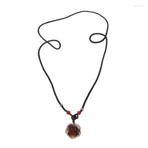 Chains Collarbone Chain With Camellia Pendant Necklace Elegant Flower Choker Floral Jewelry For Women Party