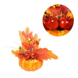 Dekoratif Çiçekler 1 PCS Cadılar Bayramı Yapay Nar Dekor Pumpkin Pography Ana Sonbahar Sahneleri (QJ701 Küçük