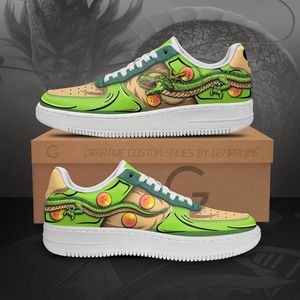 Modemarke Männer Frauen Anime Freizeitschuhe Shenron Air Sneakers Italien Schöne Low Top Manga Leder Designer Paar Custom Animes Drive Sportschuhe P118 EU 36-48