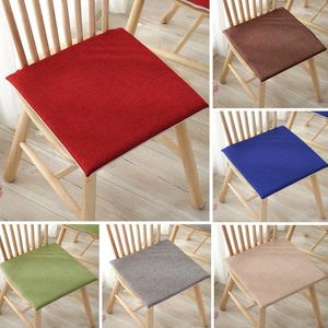 Pillow Japanese Style Cotton Linen Square Non-slip Chair Pad For Dining Home Office Balcony Indoor Outdoor Sofa Buttock