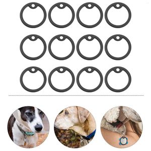 Dog Collars 12pcs Professional ID Tag Silencers Silicone Dogtag Useful Mute Circle For Pet Cat