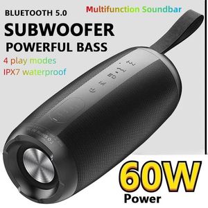 Portable Speakers Multifunction Soundbar 60W Subwoofer Outdoor Portable Waterproof Bluetooth Speaker Home Theater System With TWS TF Card Boombox 230826