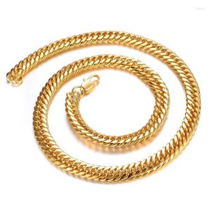 Chains 8mm 50cm Hip Hop Stainless Steel Curb Chain Necklace For Men Women Link Jewelry Accessories