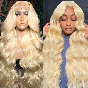 Cosdelu Body Wave HD Transparent 613 Honey Blonde 30 40 tum 13x6 Spets Front Wigs Human Hair 13x4 Spets Frontal Wig For Women