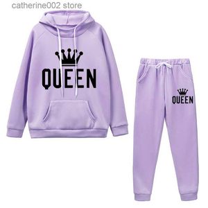 Frauen Zweiteilige Hosen Herbst Winter Frau Hoodies Anzug Casual 2 Stück Sets Damen Trainingsanzug Outfits Mode Jogging Kleidung Pullover Fleece Hose Sets T230828