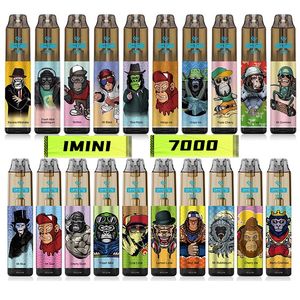 Original Imini Tornado Puffs 7000 Disponible Vape Pen E Cigarettinladdningsbart batteriflödesflöde Mesh -spole 15 ml 10K Big Vapor Kit 20 Flavors Ship på 4 dagar