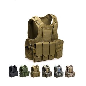 Herrenwesten Multi-Pocket Militärische Taktische Weste Jagd Unterhemd Camo Plate Body Armor Chest Rig Molle System für Männer Frauen 230827