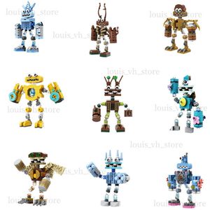 Figuras de brinquedo de ação 1/3/5pcs meus monstros de canto Bricks My Singing Monsters Toys Figuras My Singing Monsters Building Blocks Wubbox Mammott Juguetes T230828