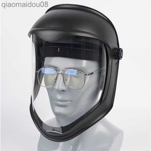 Roupas de proteção Capacete de soldagem Máscara de soldador Grind Cut Protetor facial Meio capacete olho facial anti-radiação Sputtering Capa de segurança HKD230826