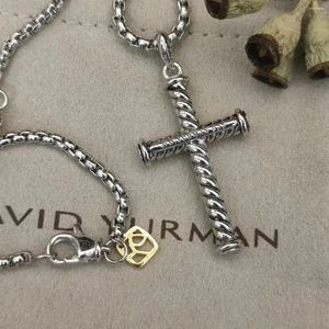 Pendant Necklaces Davidy Jewelry 925 Sterling Silver Cable X Cross Necklace 2023 Stylependientes Plata Color Charm Fashion Athens