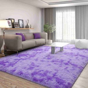 Tapete roxo para meninas, quarto, 4'x6', para crianças, sala de estar, para berçário, pelúcia felpuda, decoração fofa hkd230828