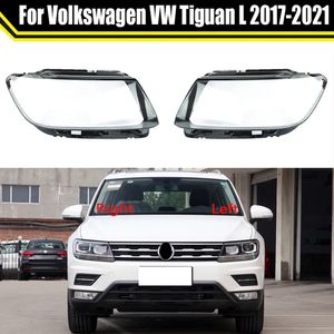 Volkswagen VW Tiguan L 2017-2021 Cam Lens Kabuk Araba Far Kapağı Işık Kapakları için Otomatik Lamba Kılıfı