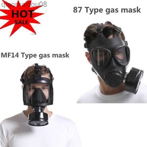 Skyddskläder 87 Typ Gasmask Full ansiktsmask MF14 Kemisk andningsfilter Filter Självbsorptionsstimulering Mask Kärnföroreningsskydd HKD230826