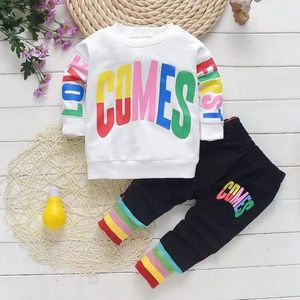 Novas crianças outfit jaqueta ternos conjunto infantil conjuntos de roupas casuais casaco + topos calça 3 pçs conjuntos de roupas de moda roupa do bebê para o menino a003