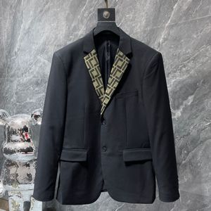Dubbel bokstav F G Mens Designer Suit Blazer Jacketrockar för män Stylist Broderi Långärmad avslappnad festbröllop med asiatisk storlek M-3XL