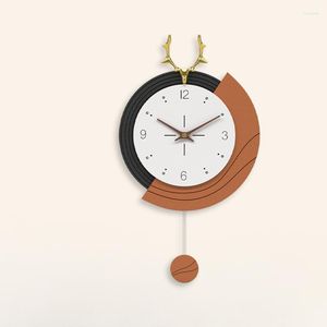 Wall Clocks Art Quartz Clock Round Office Cute Unique Silent Living Room Creative Designer Saat Bedroom Decoration GXR45XP