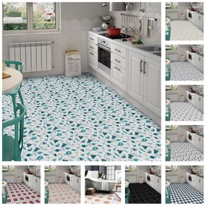 Adesivos de parede 30x30cmx4pcs antiderrapante piso casca vara impermeável papel de parede para banheiro cozinha casa design decoração decalque murais