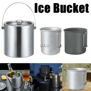 Portable Bucket Ice Cooler Cabinet 1.6L Stainless Steel Wine Beer Ice Cube Container for Home Kitchen Tools Cooler For Party HKD230828