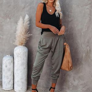 Kobiety Solid High Talies Niners Summer for Women 2023 z dzielonymi spodniami żeńskie dresowe wierze streetwearne de mujer