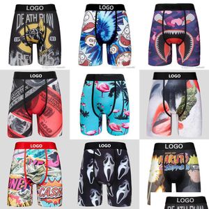 Calças masculinas mens roupas personalizadas roupas esportivas y gelo seda rápida boxers respirável shorts curtos com pacote marca masculino dro dh6qb