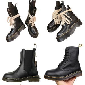 디자이너 Dr Boot는 스니커즈 남성 High Top 소유 신발 여자 가죽 평면 바닥 신발 스티칭 Marten 커플 가죽 안감 상자 크기 35-41의 고무 밑창 안감