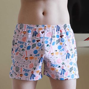 Fashion Mens Underwear Boxer Shorts Loose Comfortable Cotton Breathable Male Arrow Panties Boxershorts Print Underpants Homewear x0829