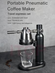 Manuella kaffekvarnar iTop Pneumatic Machine Portable Home Outdoor Air Pump Pressure Ction Espresso Semiautomatic Maker 230828