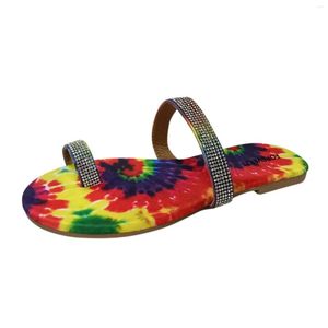 Crystal Summer Slides süße Sandalen Schuhe Frauen für Retro Kausal Mode Flat Women's 577s 441