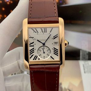 designer diamond watch Tank MC Men's Automatic Gold W5330001 NGGD high quality mechanical movement date uhr montre cater luxe with box perfect gift