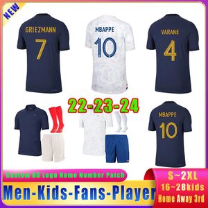 22 23 24 NEUER französischer Verein MBAPPE BENZEMA GRIEZMANN Fans Spieler Fußballtrikots Europapokal GIROUD POGBA KANTE COMAN Fußballtrikot Heim Auswärts Damen Kinder Kit Uniformen