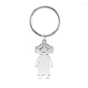 Keechhains Love Boy Girl Keychain Figlia Dai regali in acciaio inossidabile Pendants Boys Girls