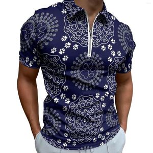 Men's Polos Print Mandala Casual T-Shirts Abstract Art Polo Shirts Cool Shirt Summer Short-Sleeved Graphic Clothes Big Size