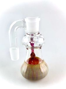 Rökande rör Ash Catcher Double Amber Violet Colored Accent vackert utformad Välkommen till beställning