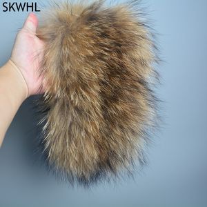 Szaliki Women Winter Strażowe futrzane futrzane opaski na głowę futrzane szaliki luksusowe cieplejsze cieplejsze ciałki naturalne futro 230826