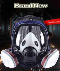 Protective Clothing 17 in 1 Anti-Fog Chemical Mask Gas Mask Dust Respirator Paint Insecticide Spray Silicone Full Face Filter For Laboratory Welding HKD230826