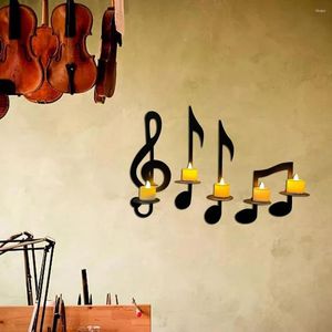 Candle Holders Metal Holder Handcrafted Music Note Elegant Wall Sconces For Home Decor With Anti-rust Finish Decorative