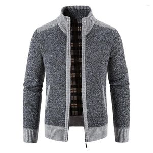 Men's Sweaters Mens Autumn Winter Zip Up Turtle Neck Thick Warm Pullover Knitted Sweater Jumper Knitwear Tops Solid Color Cardigan Jackets