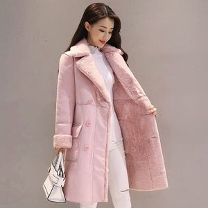 Womens Fur Faux Winter Fashion High Quality Rabbit Pälsrock Velvet Coat Lång kvinnlig Loose Thick Warm Mink Teddy 230828