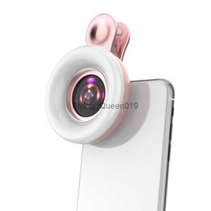 2023 New Mobile phone fill light 15X macro lens Portable Selfie LED Ring Light for iPhone Smartphone Universal Ring Clip Light HKD230828