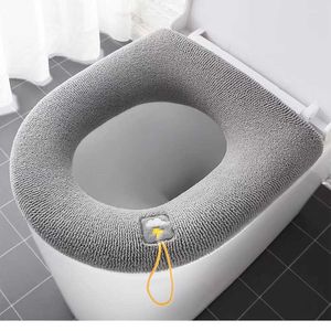 Toilet Seat Covers Bathroom toilet seat cover cushion - Soft and warm toilet seat cover retractable and washable fiber cloth easy to install comHKD230825