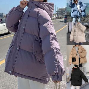 Women's Down Women Coat Fashion Simple Long Sleeve Hooded Windproof Cotton For Holiday Jacket