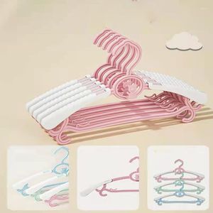 Hangers 10PCS Kids Clothes Hanger Racks Adjustable Plastic Display Windproof Non-slip Coats Baby Clothing Organizer