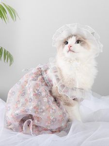 Costumi per gatti Abito Gonna stile principessa Il tessuto in organza è traspirante e confortevole Il design senza maniche non influisce sull'attività