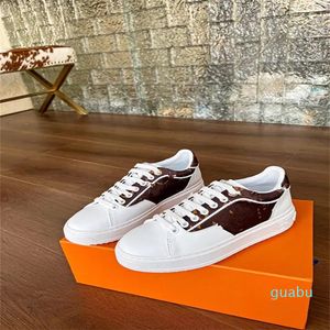 High Quality Designer Casual Shoes Real Leather Classic plaid Trainers berry Stripes Shoe Fashion Trainer For Man Woman color sneakers