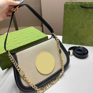 Blond Vintage Designer Bag Cross Body Body Łańcuch luksusowy torebki kupujący skórzane sprzęgło żeńskie crossbody miękkie torebki 230815