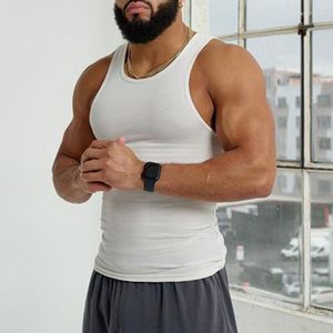 Erkek tank üstleri yaz bahar erkekler eğlence sporları fitness ince o boyun kolsuz yelek rahat düz renkli kamisül temel