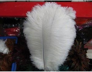 Moda peças centrais de mesa de casamento decoração natural branco penas de avestruz pluma peça central para decoração de festa adereços