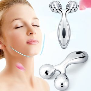Ansiktsmassager 3D rullmassager ansiktsmassage y form 360 rotera tunn ansikts kroppsformning avslappning lyft rynka remover massage 230826